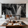 Johnston Creek Canyon BW Mural Wallpaper - room preview 06