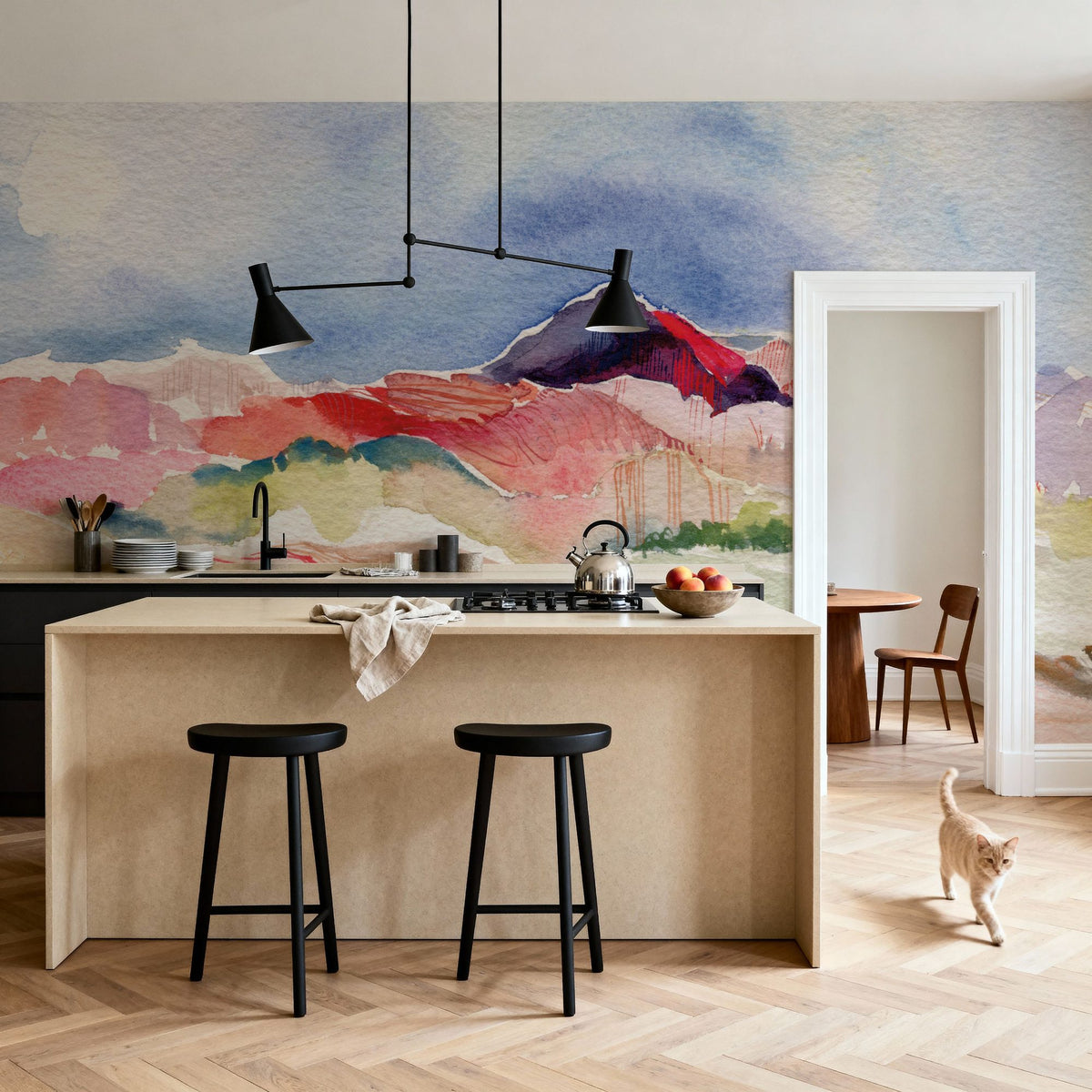 Desertscape Mural Wallpaper - Light Tone - room preview 06