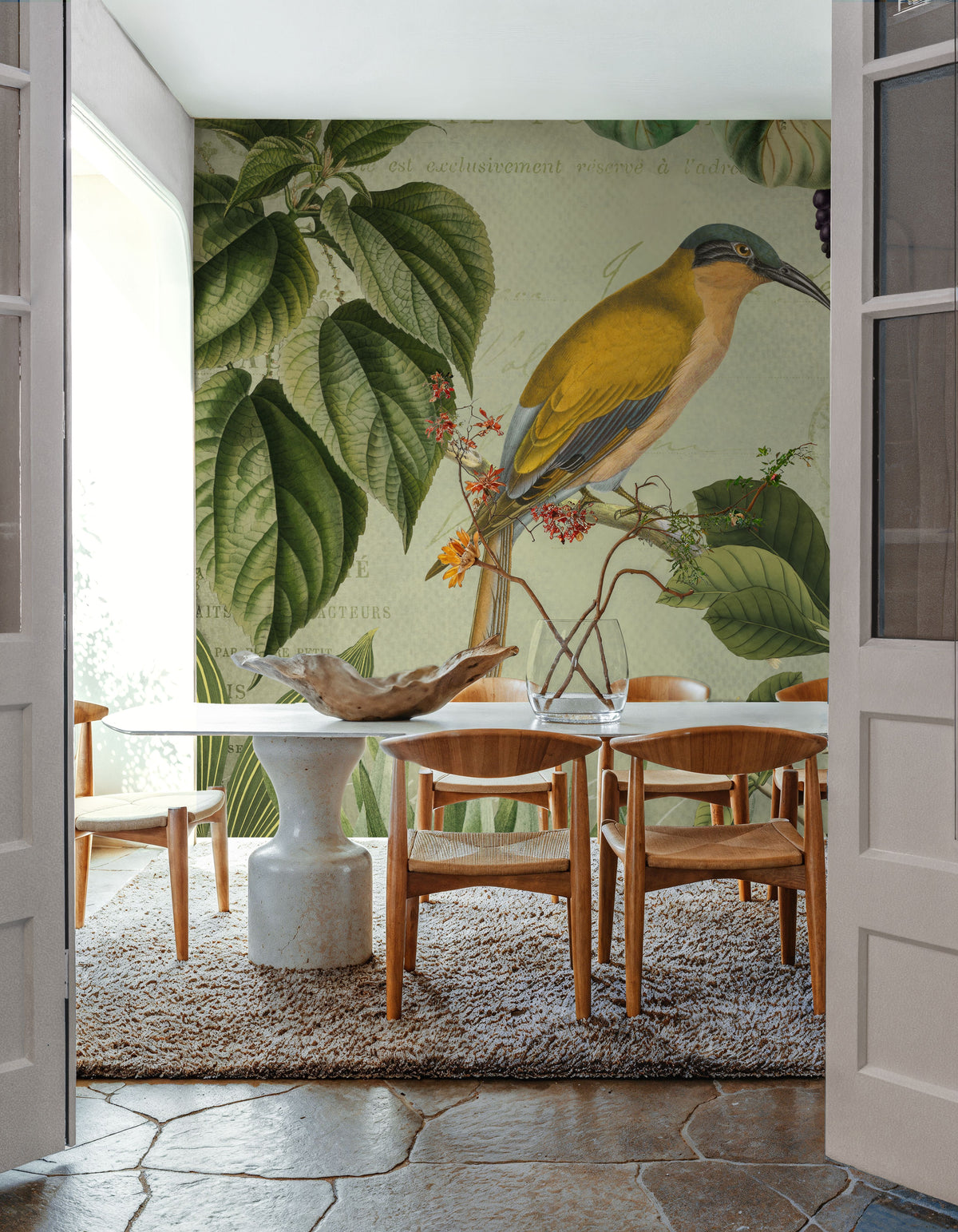 Vintage Birds II Mural Wallpaper - room preview 06