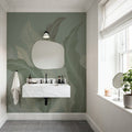 Foliage Flow, Sage Mural Wallpaper - room preview 06