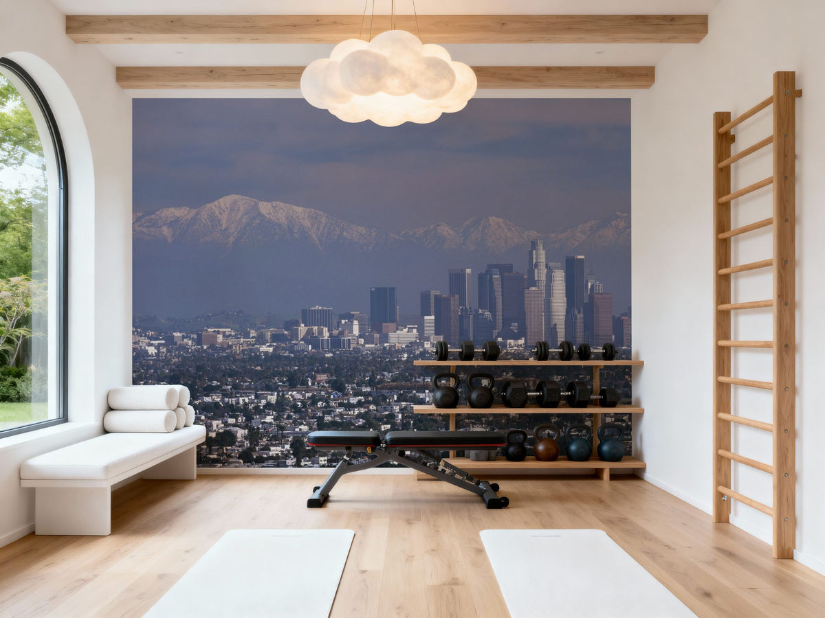 Mountain Metropolis Mural Wallpaper - room preview 06
