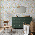 Forest Surprise, Light Blue Mural Wallpaper - room preview 06