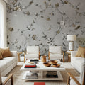 Floral Heaven, Ecru Mural Wallpaper - room preview 06