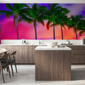 Miami Palm Sunset Mural Wallpaper - room preview 06