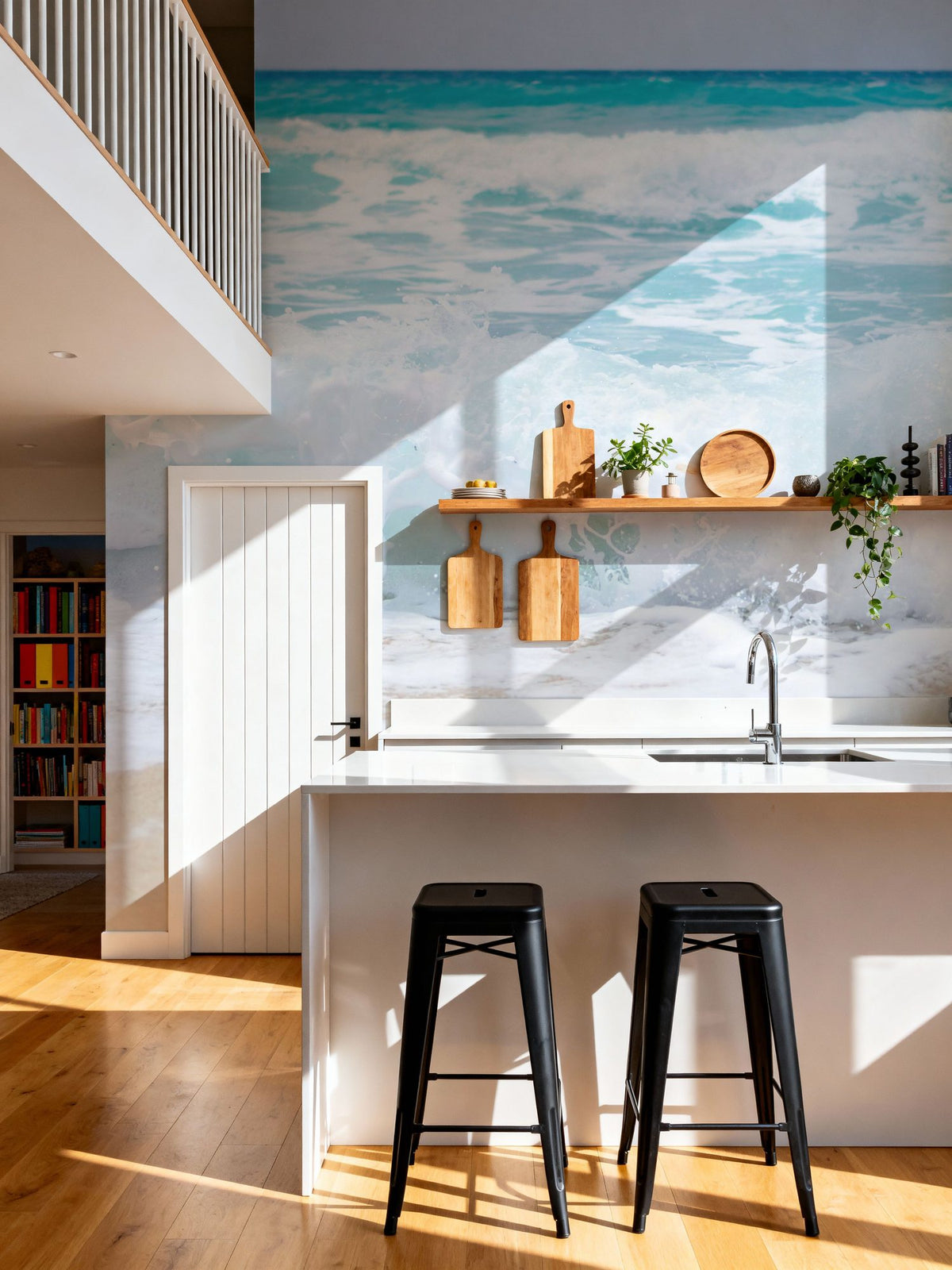 Sandy Shore Mural Wallpaper - Light Tone - room preview 06
