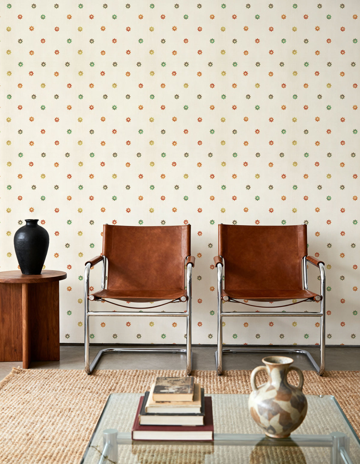 Folk Flowers Mural Wallpaper - room preview 06