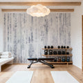 Botanical Wall Blue Mural Wallpaper - room preview 06