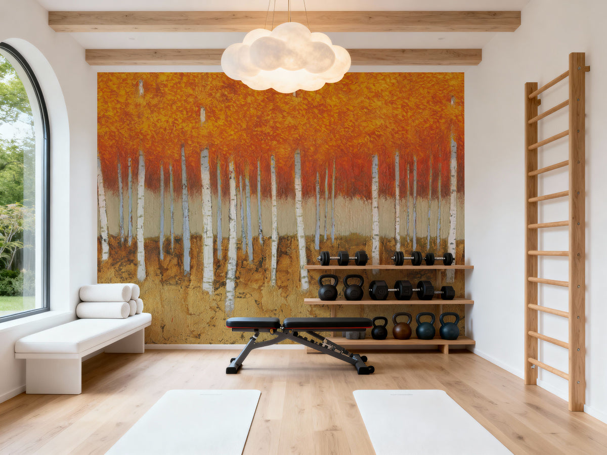 Autumn Birches Mural Wallpaper - room preview 06