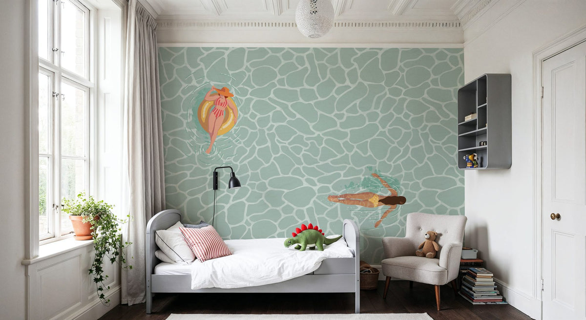 Beach Babes Poolside Mural Wallpaper - room preview 06