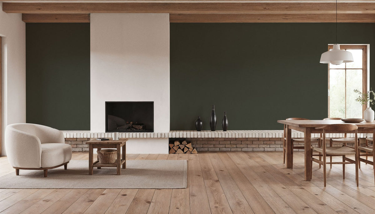 Linen Mist Murky Collection, Forest Mural Wallpaper - room preview 06