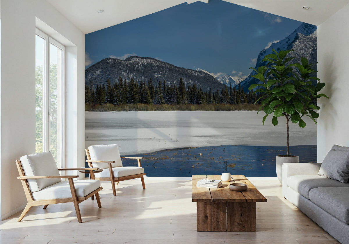 Vermillion Lakes Mural Wallpaper - room preview 06