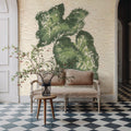 Textile Leaves II Mural Wallpaper - room preview 06