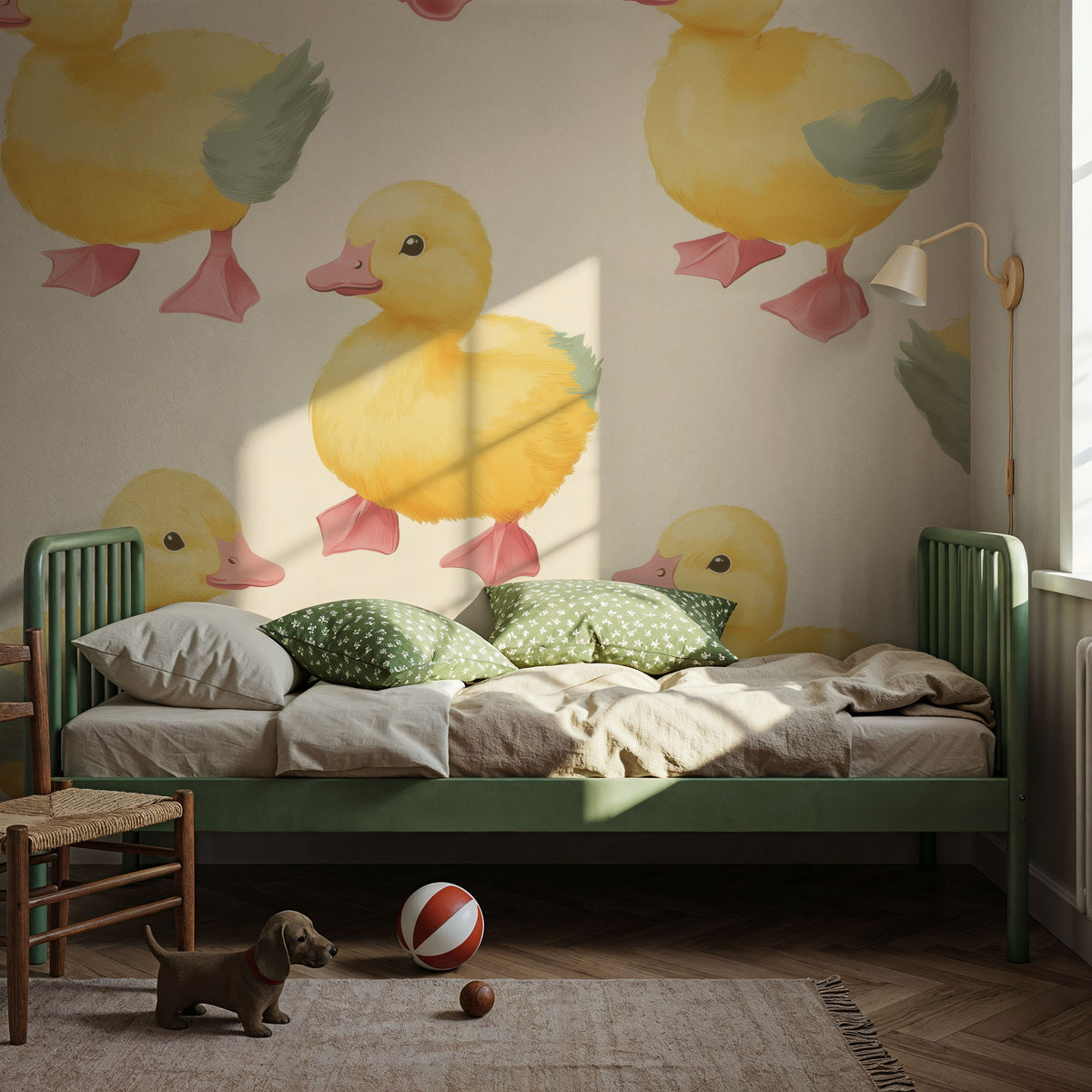 Lovely Ducklings Mural Wallpaper - room preview 06