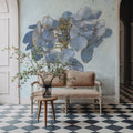 Golden Hydrangea Mural Wallpaper - room preview 06