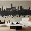 Gloucester England Skyline Concrete Mural Wallpaper - room preview 06