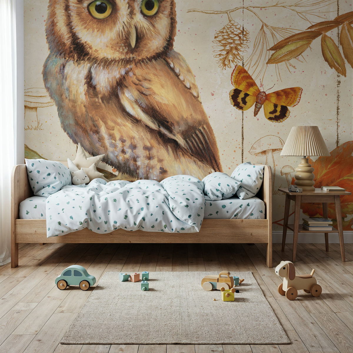Owl Lodge I Mural Wallpaper - room preview 06