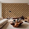 Illusion Box Marquetry, Oak Mural Wallpaper - room preview 06