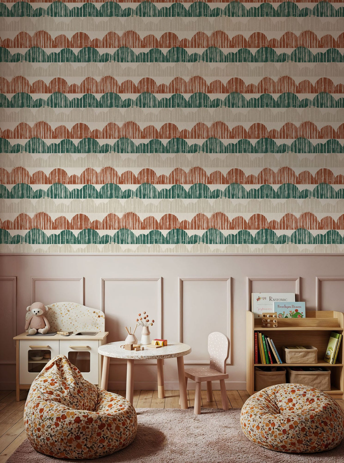 Woodland Horizons White Mural Wallpaper - room preview 06