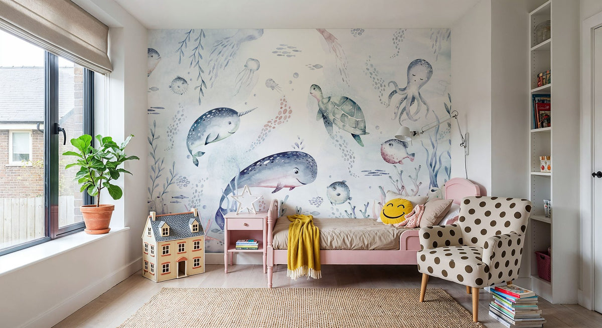 Baby Ocean Mural Wallpaper - room preview 06