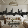 Umm Al Quwain Skyline Black & White Mural Wallpaper - room preview 06