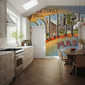 Greetings From Springfield Mass. Mural Wallpaper - room preview 06