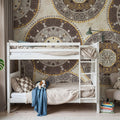 Otomi Dogs VI Neutral Mural Wallpaper - room preview 06