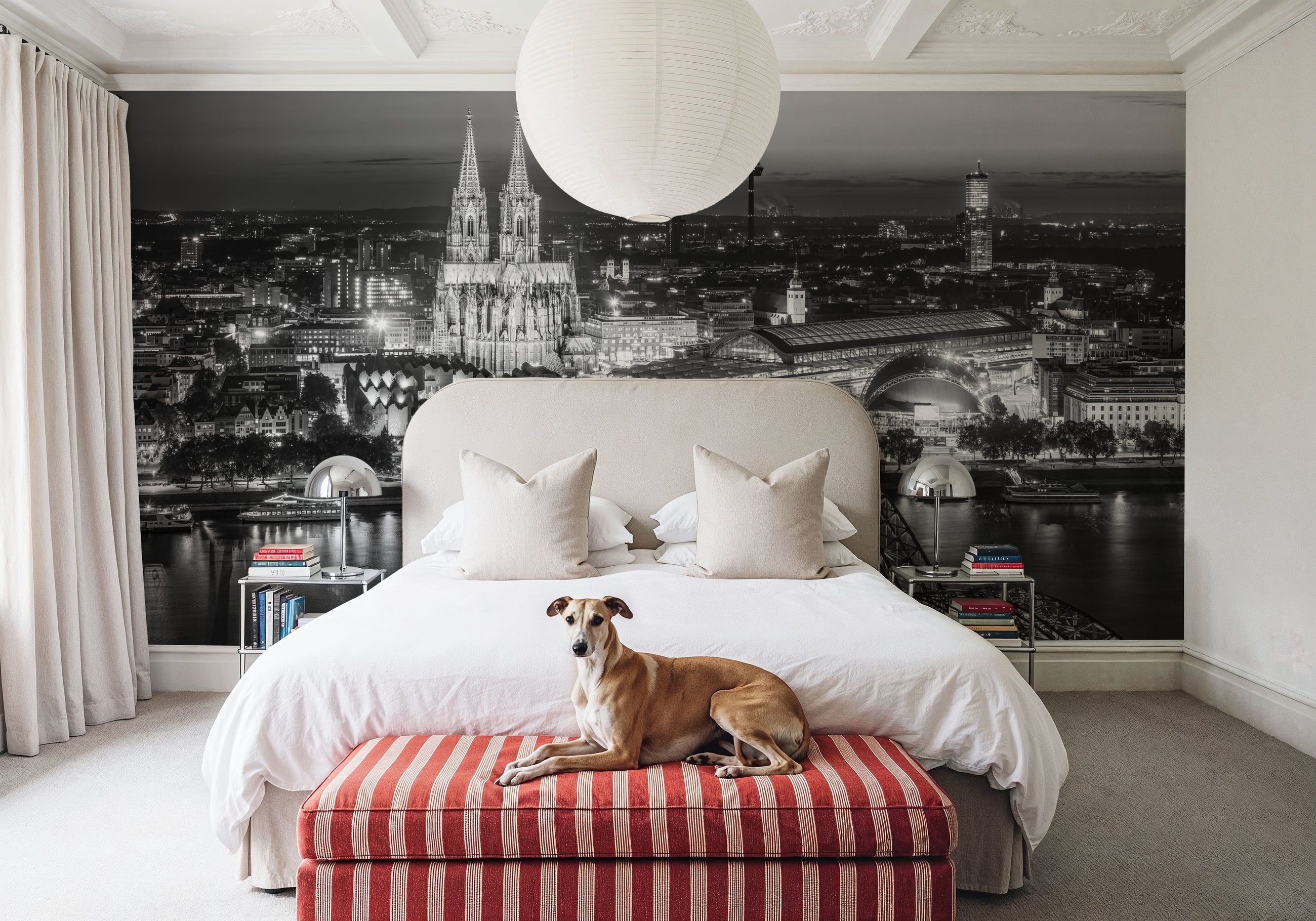 Cologne Cathedral Dusk BW Mural Wallpaper