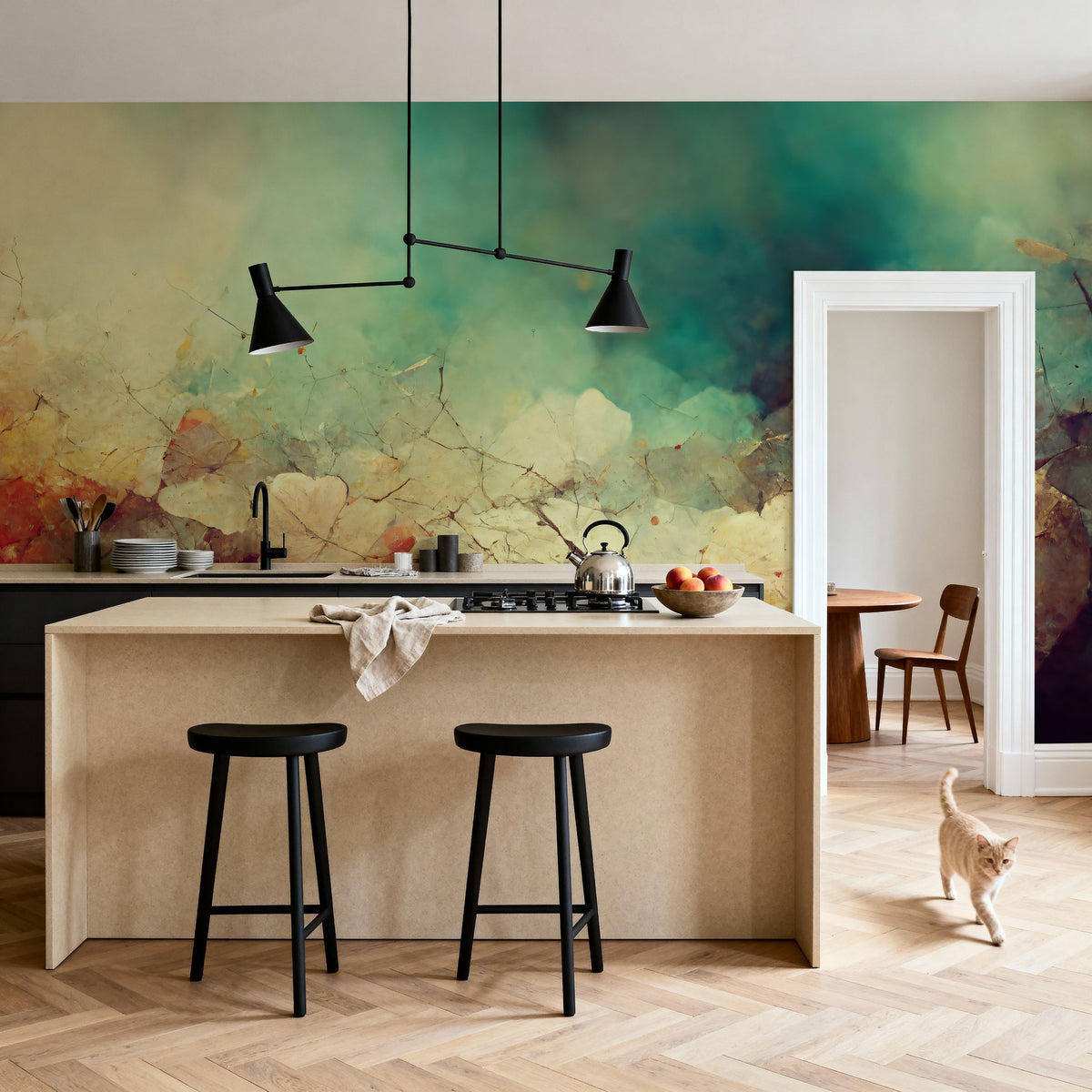 Broken Flowers Mural Wallpaper - room preview 06