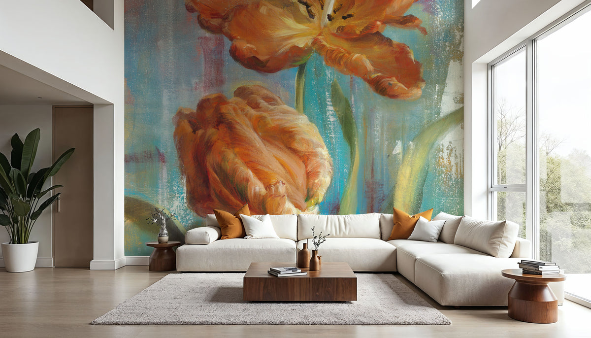 Parrot Tulips II Mural Wallpaper - room preview 06