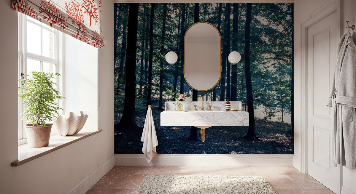 Dappled Forest Light Mural Wallpaper - room preview 06
