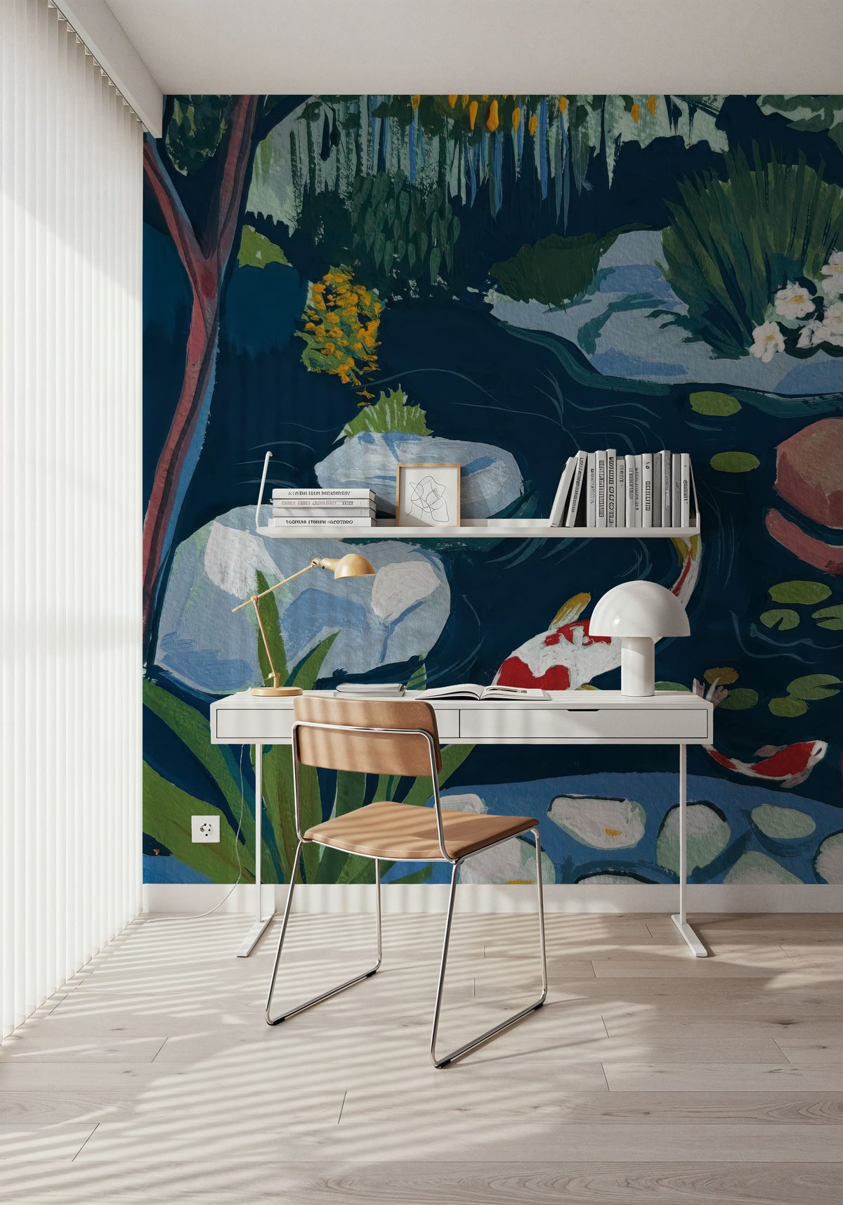 Koi in the Garden Mural Wallpaper - room preview 06