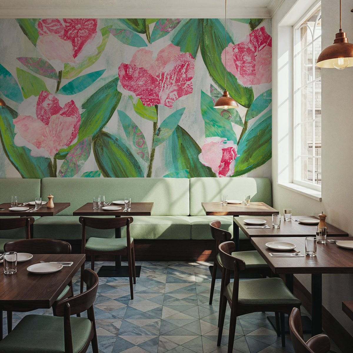 Rose Garden Song Mural Wallpaper - room preview 06