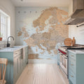 Europe Map Detailed - Lincoln Mural Wallpaper - room preview 06
