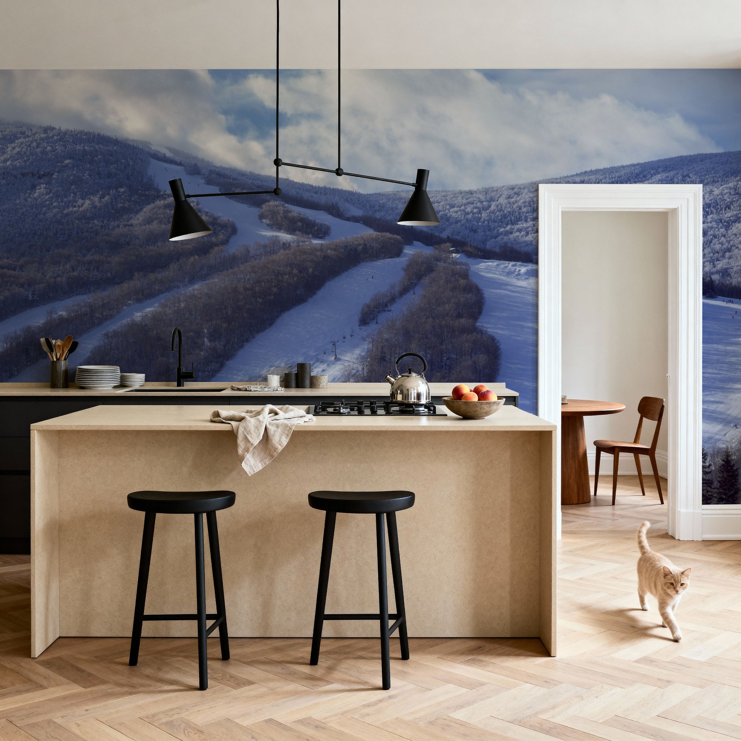 Alpine Descent Mural Wallpaper