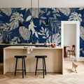 Fall Winds Ahead Mural Wallpaper - Blue Tone - room preview 06