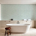 Mixed Blue Circles Mural Wallpaper - room preview 06
