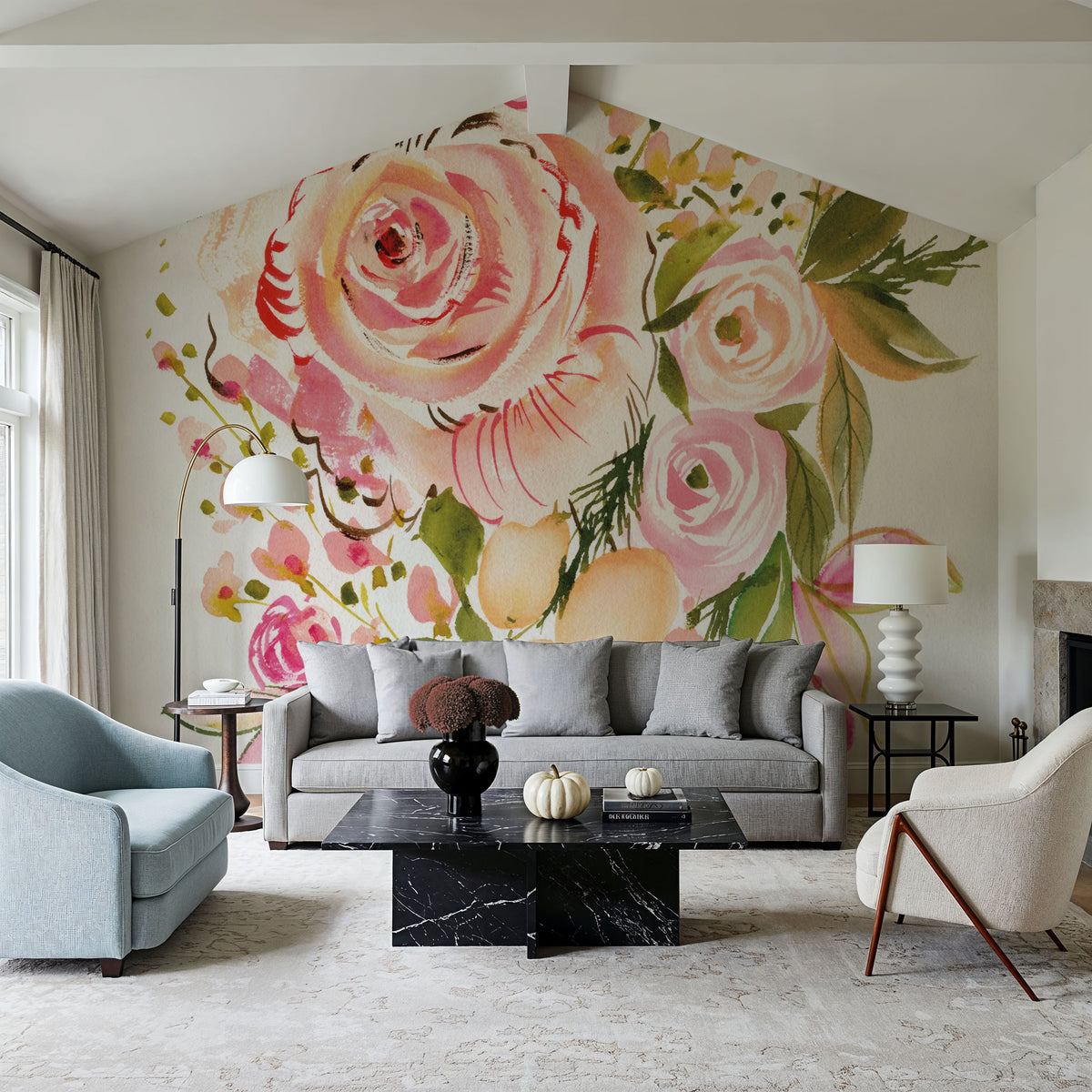 Floral Fantasy II Mural Wallpaper - room preview 06