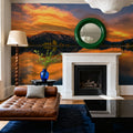 Grotto Mountain Mural Wallpaper - Red Tone - room preview 06