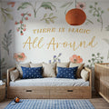 Wild Blooms V Mural Wallpaper - Light Tone - room preview 06