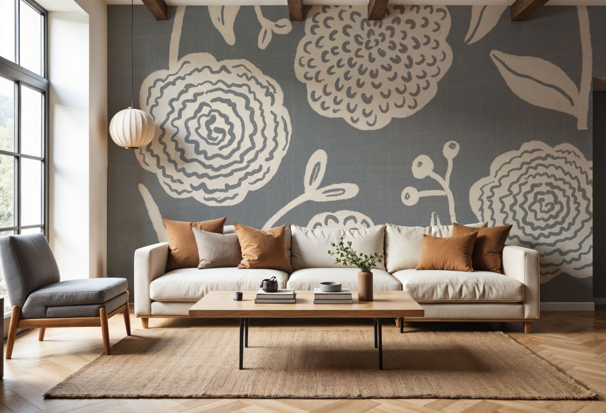 Bloom Toss I Mural Wallpaper - room preview 06