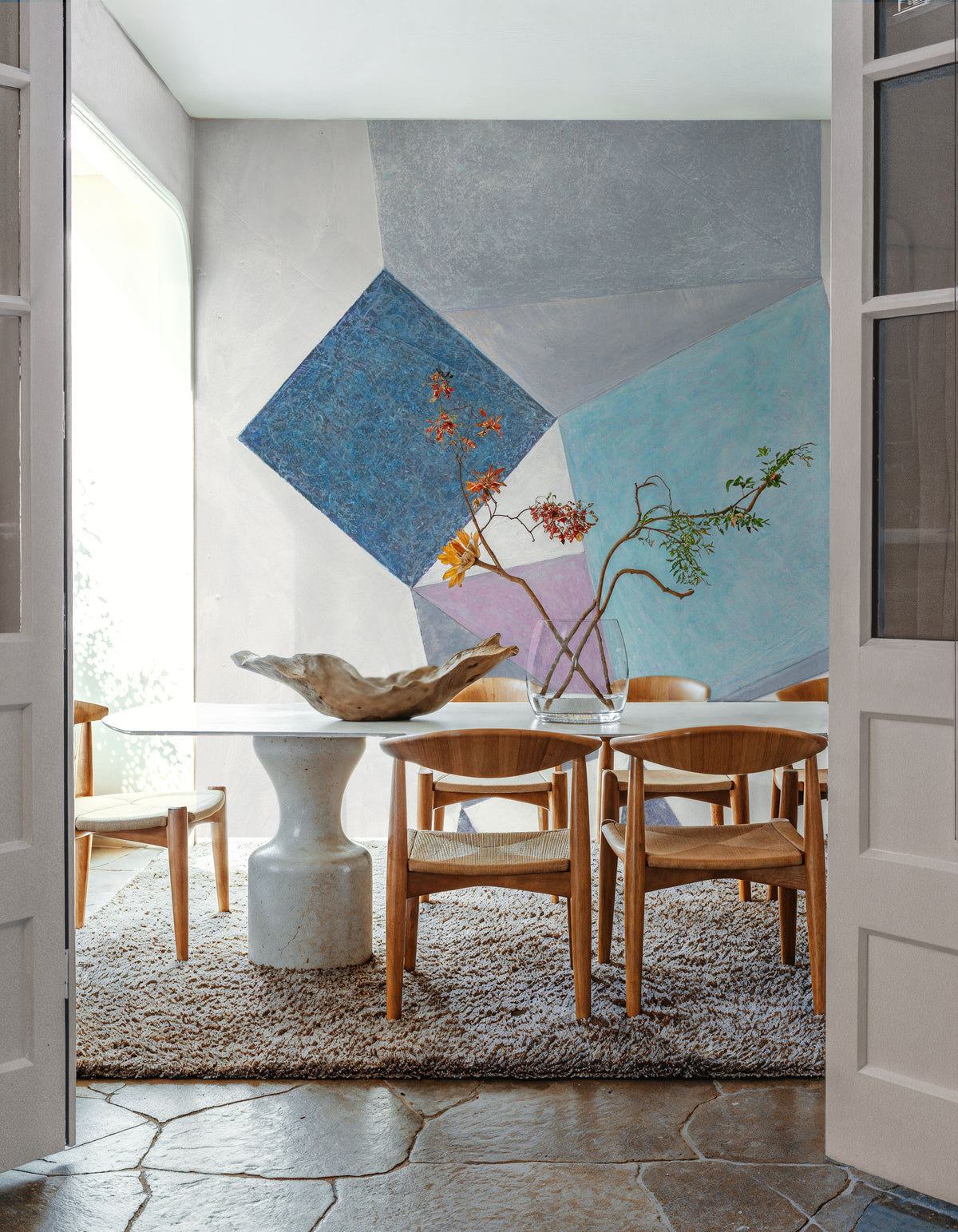 Paper Cut Cubes Mural Wallpaper - room preview 06