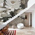 Dancing Fish, Khaki Mural Wallpaper - room preview 06