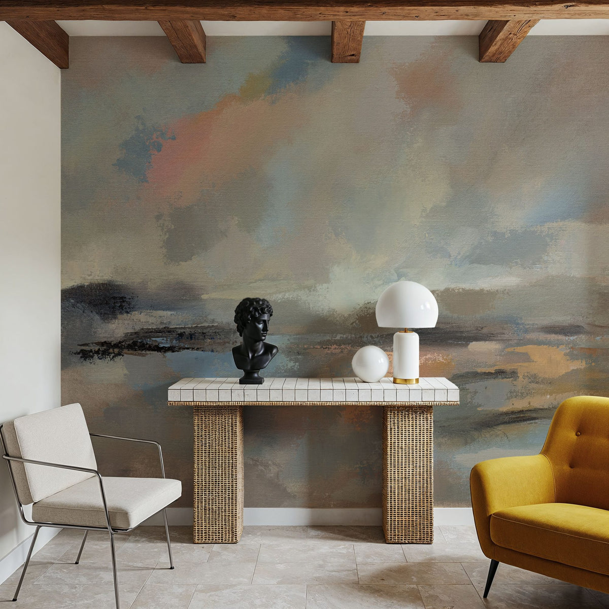 Oceanside Dusk Mural Wallpaper - room preview 06