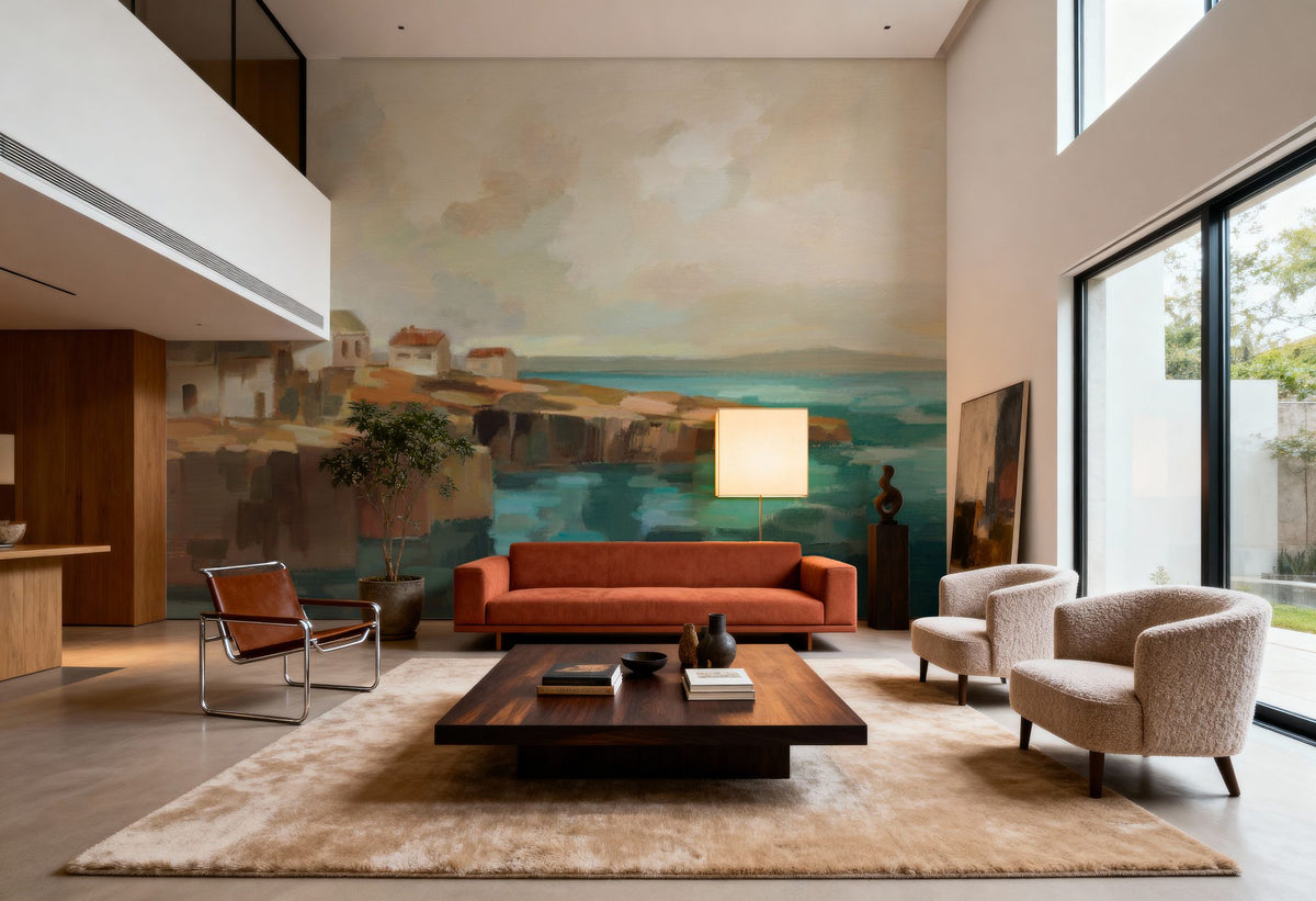 Southern Coast Town Mural Wallpaper - room preview 06