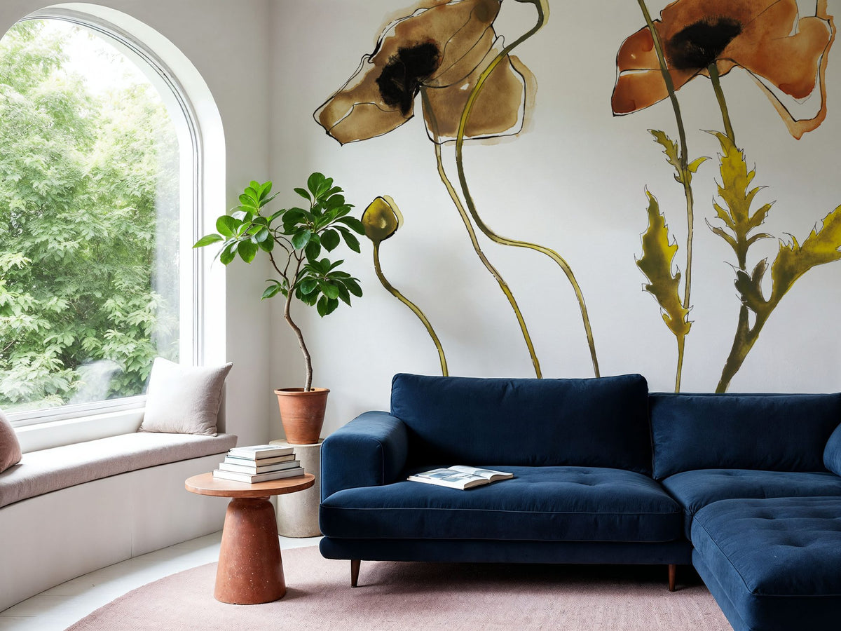 Autumn Orientals Vignette II Mural Wallpaper - room preview 06