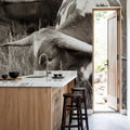 Rainy Pasture III BW Mural Wallpaper - room preview 06
