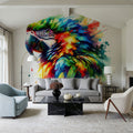 Vibrant Parrot's Tropical Essence Mural Wallpaper - room preview 06