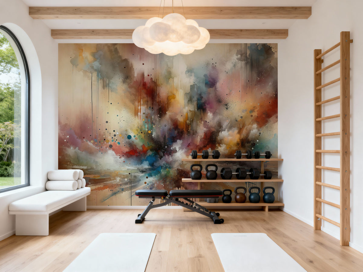 Abstract Journey in Earthy Colors Mural Wallpaper - room preview 06