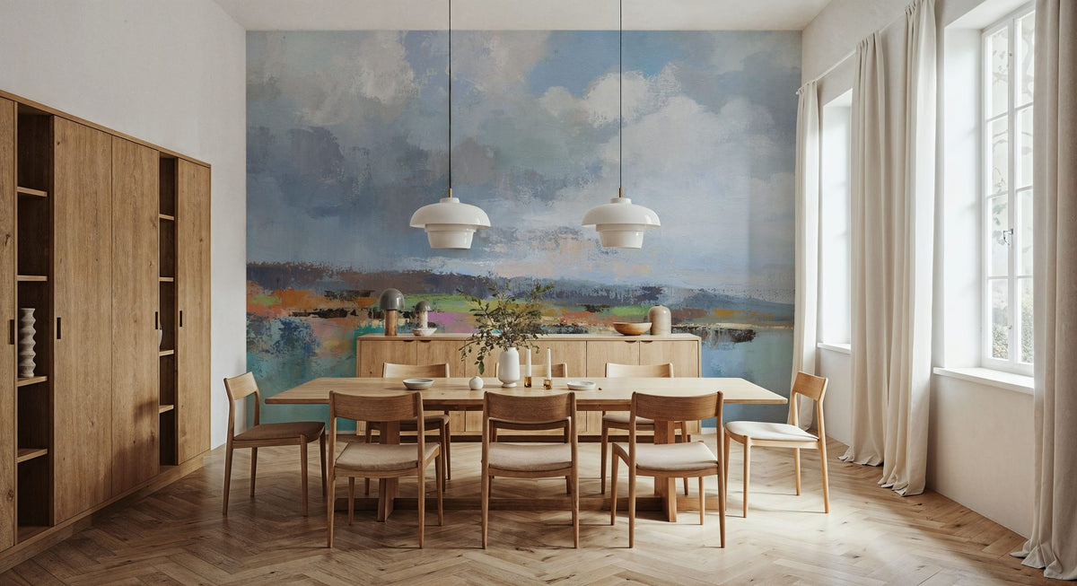 Tranquil Horizon Painting Mural Wallpaper - room preview 06
