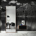 Lake Louise BW Mural Wallpaper - room preview 06